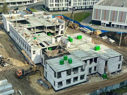 Ведется 2 этап строительства детского сада на 280 мест на ул. Остужева