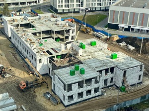 Ведется 2 этап строительства детского сада на 280 мест на ул. Остужева